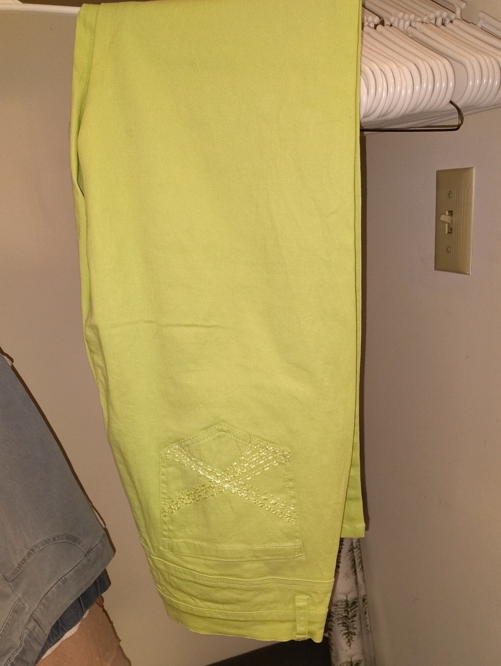Lime Green Women's Jeans - Stylish Slim Fit